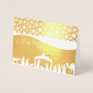 Nativity Christmas foil Card