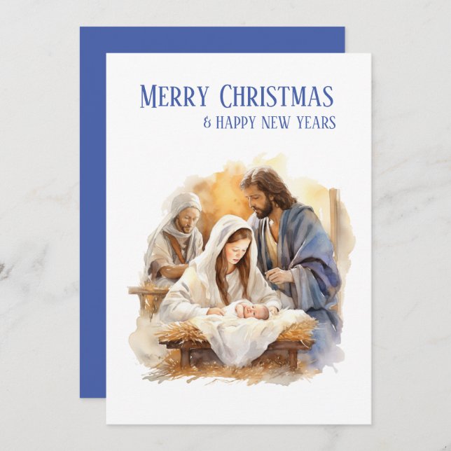 Nativity Christmas   Holiday Card (Front/Back)