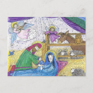 Nativity  Christmas Holiday Postcard