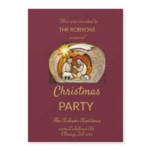 Nativity Christmas Pàrtÿ Magnetic Card Invite