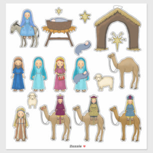 Nativity Christmas Stickers