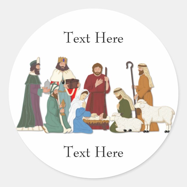 Nativity Classic Round Sticker (Front)