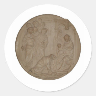 nativity classic round sticker