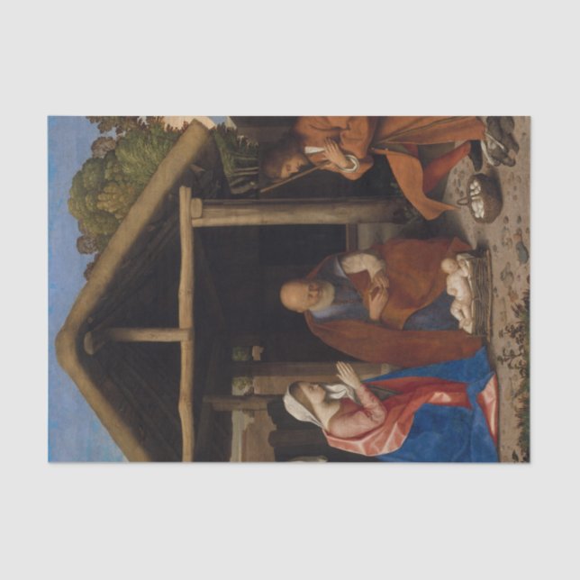 Nativity Crib Adoration of The Shepherds Christmas Tissue Paper (Front)