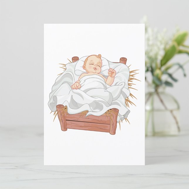Nativity Crib Baby Invitation (Creator Uploaded)