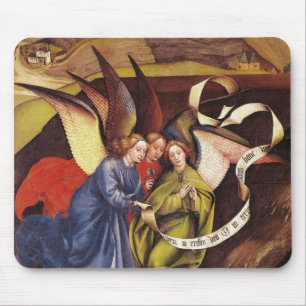 Nativity, detail of three angels, c.1425 mouse pad