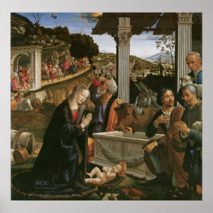 Nativity - Domenico Ghirlandaio Canvas Print