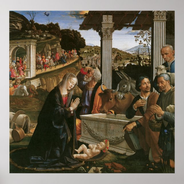Nativity - Domenico Ghirlandaio Canvas Print (Front)