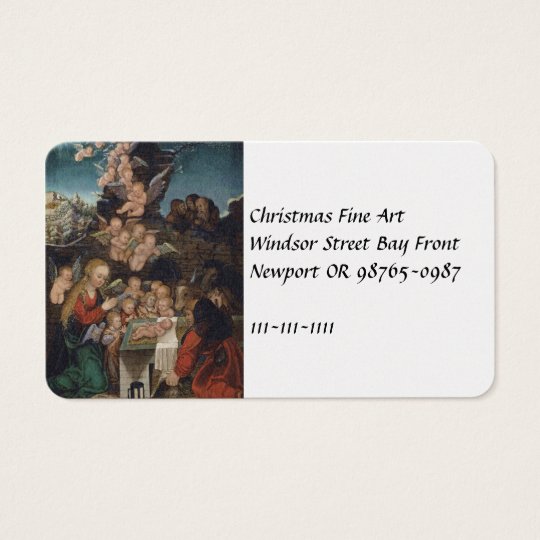 Nativity Featuring Cherubs Business Card