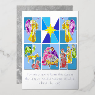 Nativity Foil Holiday Card