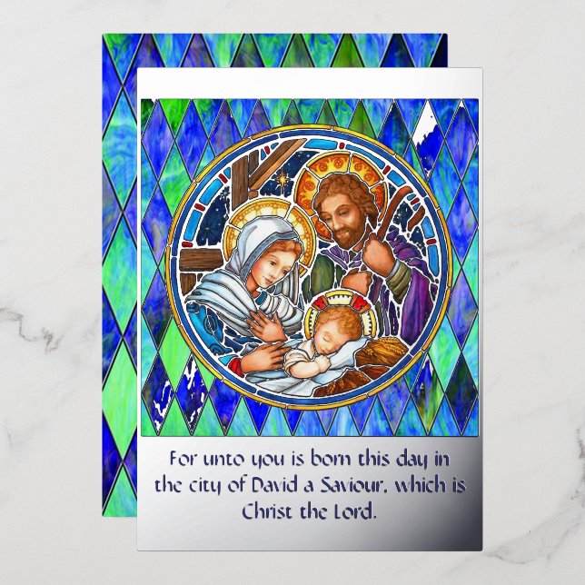 Nativity Foil Holiday Card (Front/Back)