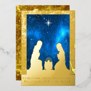 Nativity Foil Holiday Card