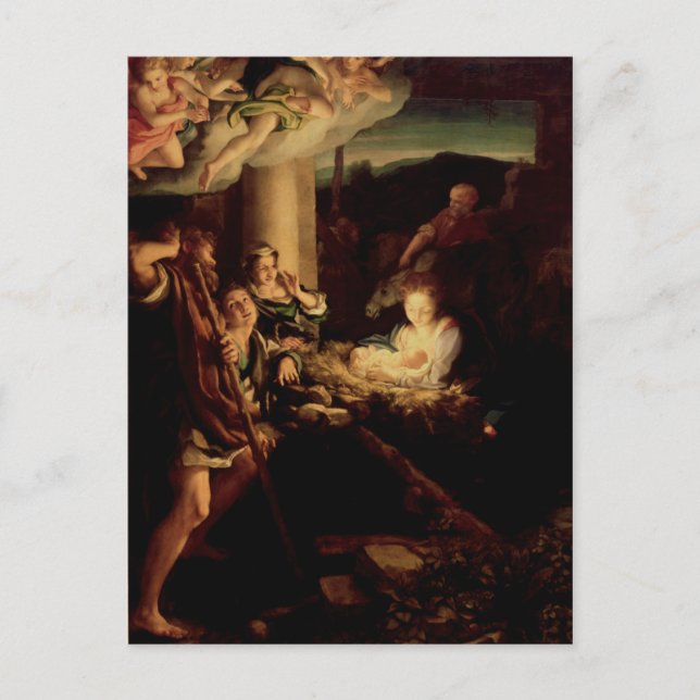 Nativity - Holy Night - Correggio - Renaissance Postcard (Front)