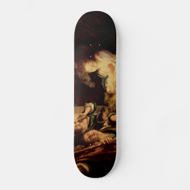 Nativity - Holy Night - Correggio - Renaissance Skateboard (Front)