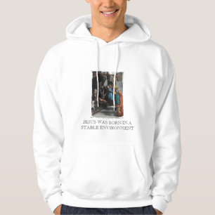 nativity, JESUS WAS BORN IN A STABLE ENVIRONMENT Hoodie