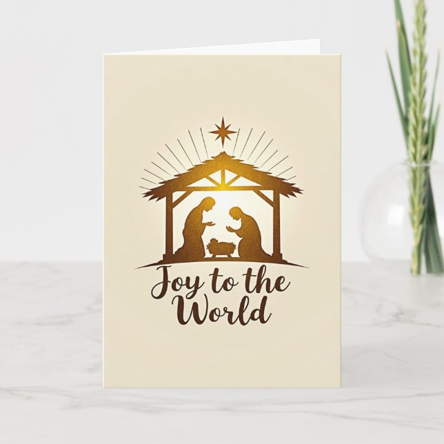Nativity Joy to the World Card (Front)