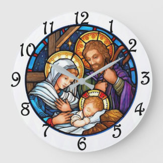 Nativity Large Clock