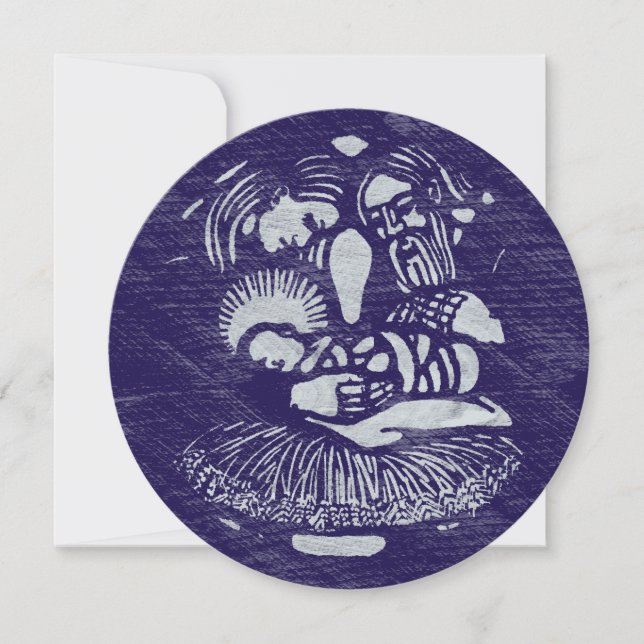 Nativity Letterpress Medallion (Front)