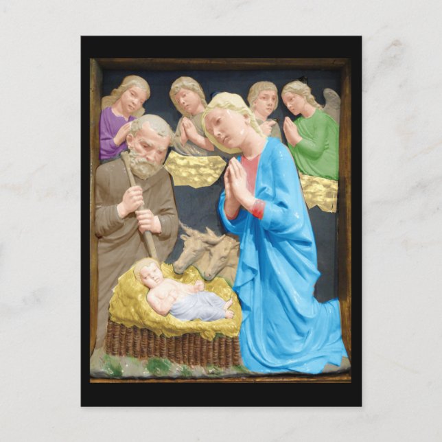 NATIVITY Luca Della Robbia Postcard (Front)