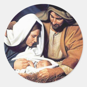 Nativity / Luke 2:11 Classic Round Sticker
