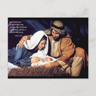 Nativity / Luke 2:11 Holiday Postcard