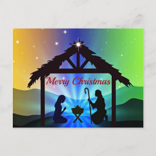 Nativity Manger Christmas Graphic Postcard