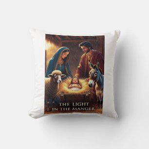 Nativity Manger T-Shirt Cushion