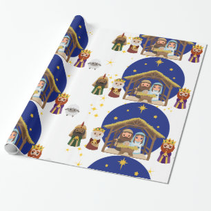 Nativity Manger Wrapping Paper