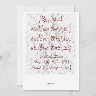 Nativity Maze Art Christmas Card