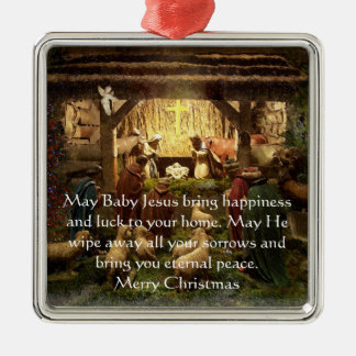 Nativity Metal Ornament