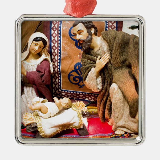 Nativity Metal Tree Decoration (Front)