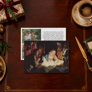 Nativity Multiphoto Bilingual Spanish Christmas Holiday Card