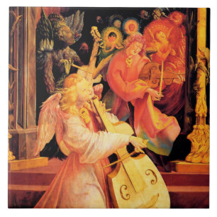 NATIVITY,MUSIC MAKING ANGELS ,MAGIC OF CHRISTMAS  CERAMIC TILE