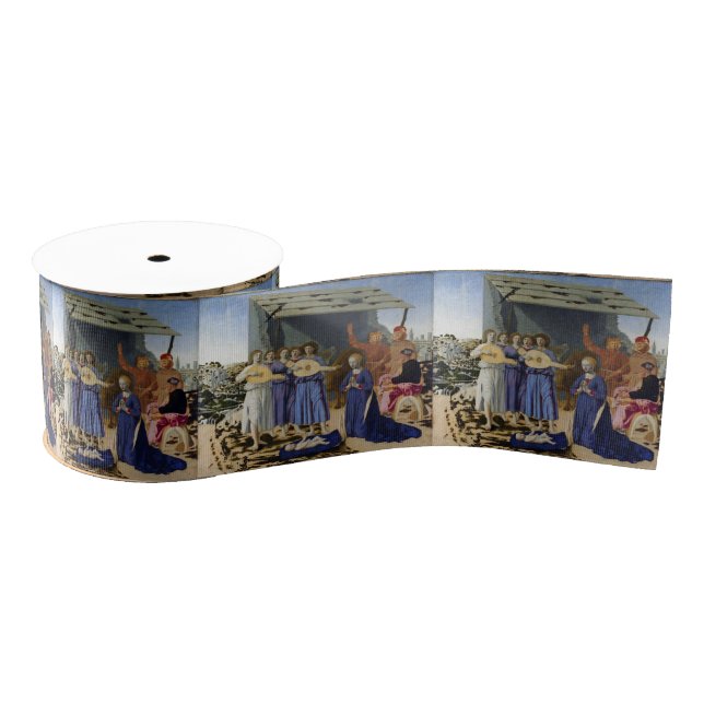 NATIVITY OF JESUS, ANGELS by PIERO DELLA FRANCESCA Grosgrain Ribbon (Spool)