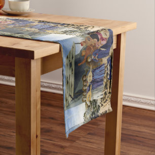 NATIVITY OF JESUS, ANGELS by PIERO DELLA FRANCESCA Long Table Runner