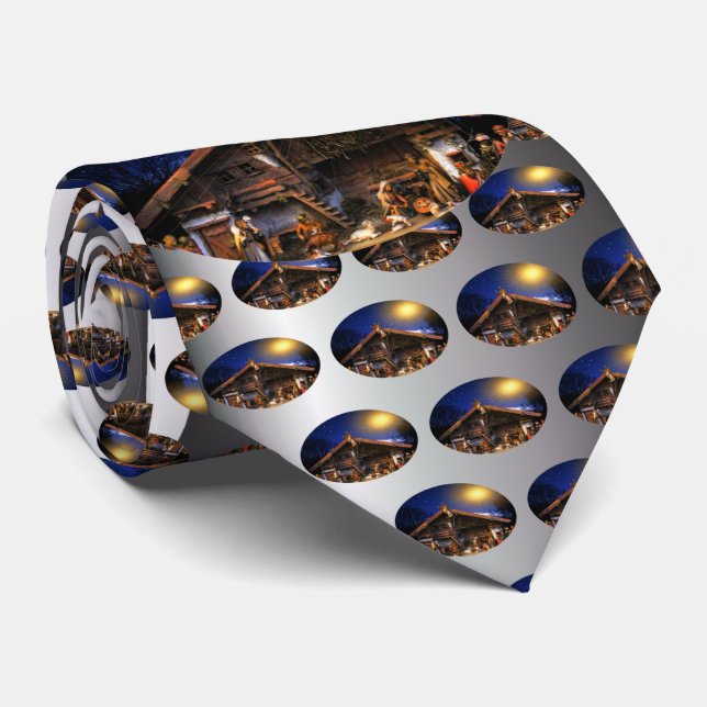 Nativity of Jesus Christ Tie (Rolled)