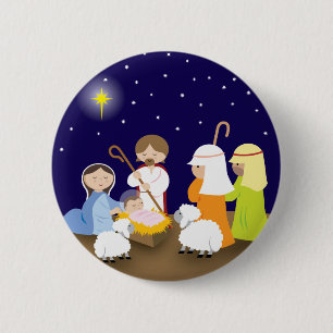 Nativity of the Lord 6 Cm Round Badge