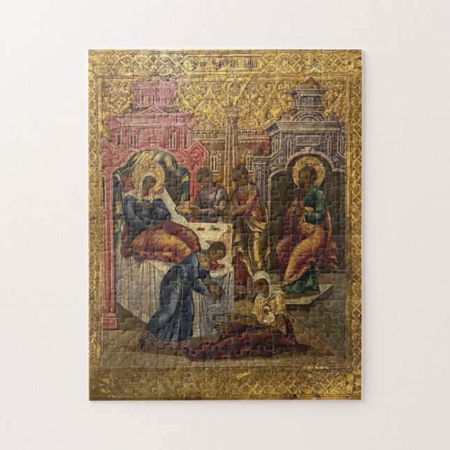 Nativity of the Theotokos Orthodox Christian Icon  Jigsaw Puzzle (Vertical)