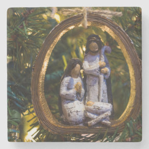 Nativity Ornament Stone Coaster