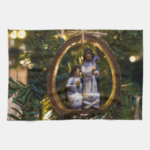 Nativity Ornament Tea Towel