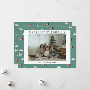 Nativity Pattern Photo Card