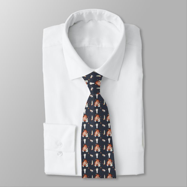 Nativity Pattern Tie (Tied)