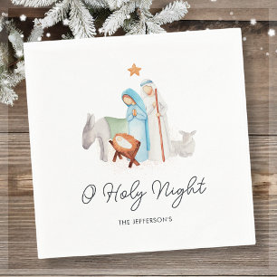 Nativity Religious Christmas Napkin