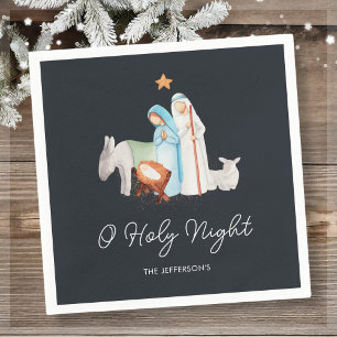 Nativity Religious Christmas  Napkin