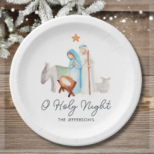 Nativity Religious Christmas  Paper Plate