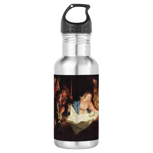 Nativity Scene 532 Ml Water Bottle (Front)