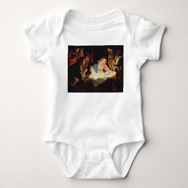 Nativity Scene Baby Bodysuit (Front)