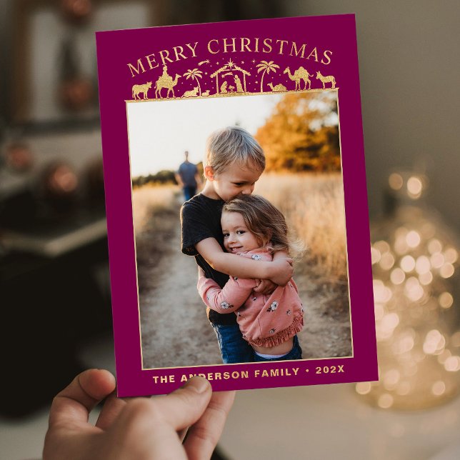 Nativity Scene Baby Jesus Christ Holiday Gold Foil (Creator Uploaded)