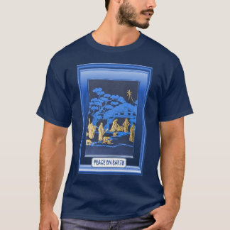 Nativity scene, blue T-Shirt
