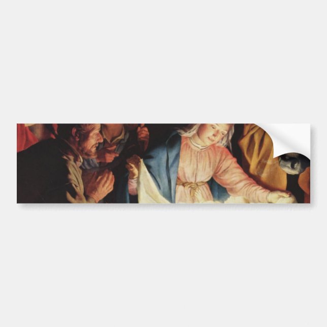 Nativity Scene Bumper Sticker (Front)